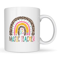 Music Teacher Ceramic Coffee Mug- Christmas Teacher Appreciation Gift for Music Teachers - Musical Instruments