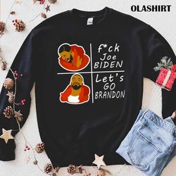 new fuck joe biden, lets go brandon shirt , trending shirt - olashirt