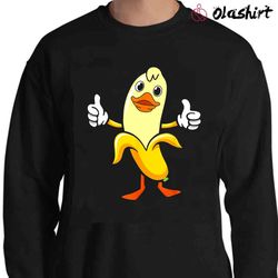 new banana duck part anthropomorphic t-shirt , trending shirt - olashirt