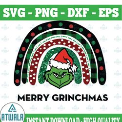 merry grinchmas sublimation, christmas rainbow png, christmas sublimation, rainbow sublimation, dtg printing, digital do