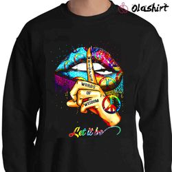 new whisper words of wisdom let peace signal let it be shirt - olashirt