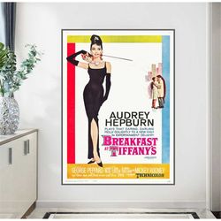 breakfast at tiffanys 1961 movie poster wall art