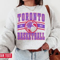 vintage toronto basketball sweatshirt  t-shirt, toronto raptor sweater, raptors t-shirt, vintage basketball fan, retro t