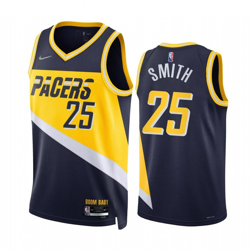 Indiana Pacers Jalen Smith 75th Anniversary City Navy Jersey.jpg