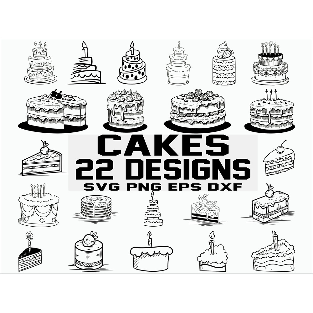 Cakes svg birthday svg dessert svg baking svg wedding svg clipart silhouette cut file cricut.jpg