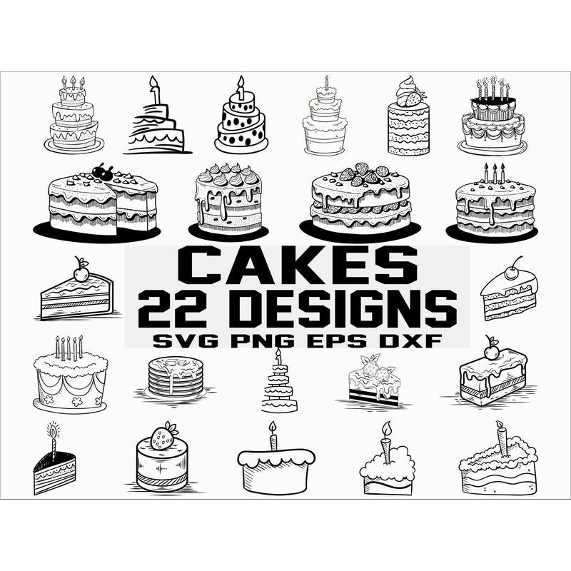Cakes svg birthday svg dessert svg baking svg wedding svg clipart silhouette cut file cricut.jpg