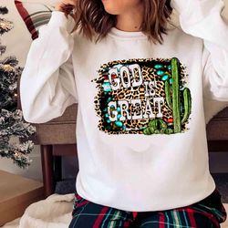 new god is great cactus western sublimation cactus shirt - olashirt