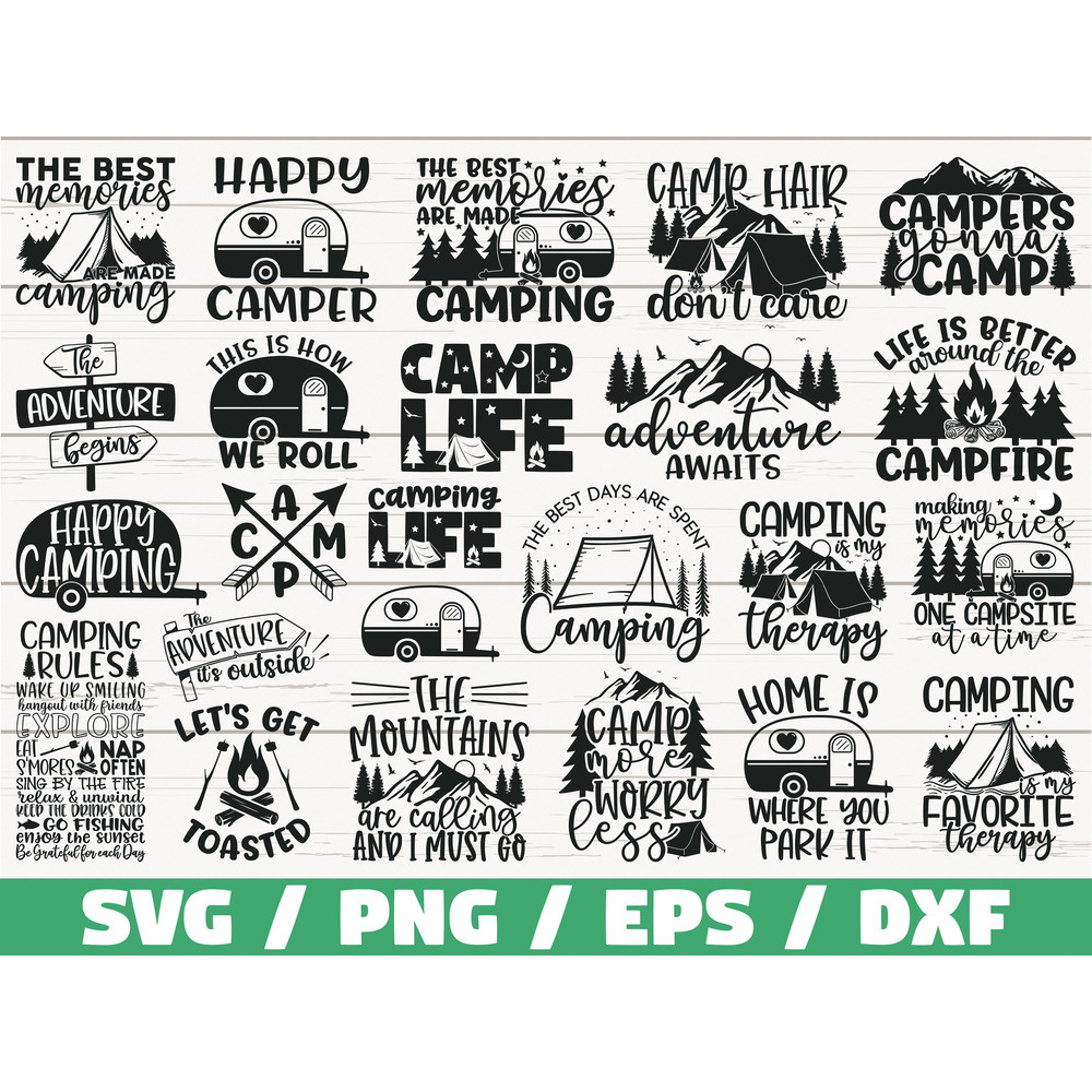 Camping Bundle SVG Camp Life SVG Camping Svg Camping shirt Commercial use Adventure SVG Summer Cut File Cricut Clip art.jpg