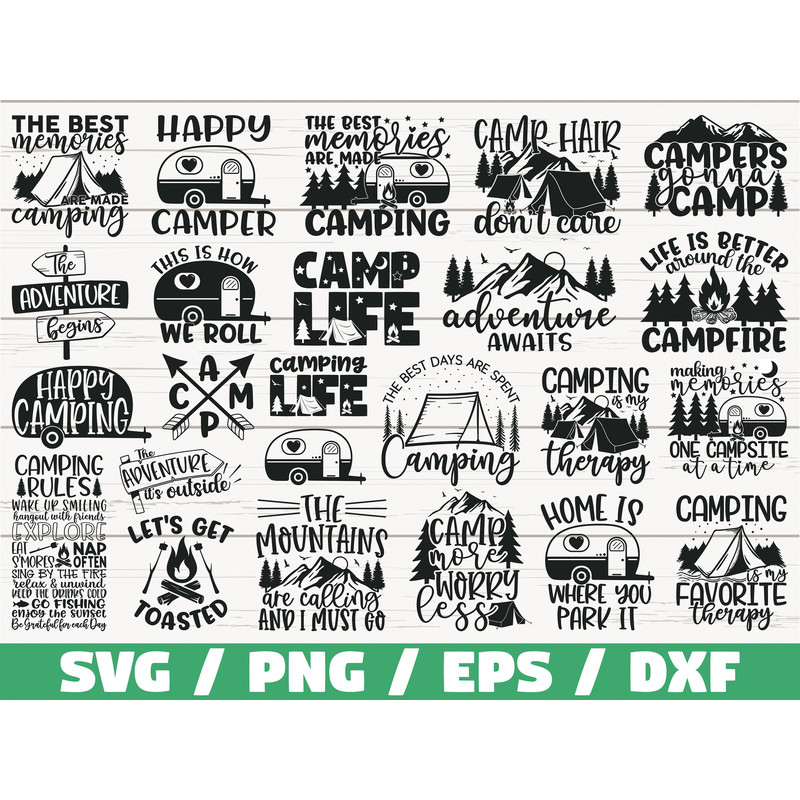 Camping Bundle SVG Camp Life SVG Camping Svg Camping shirt Commercial use Adventure SVG Summer Cut File Cricut Clip art.jpg