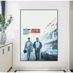 2019 ford v ferrari movie poster film print