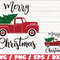 Christmas truck tree SVG Merry Christmas SVG Cricut Cut File Clip art Silhouette Truck tree retro vintage Winter Vector.jpg