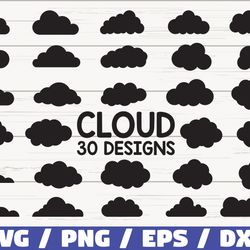 cloud svg file, cloud clipart, cloud vector, cloud bundle svg