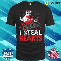 i steal hearts t-shirt, i steal hearts dinosaur valentines day t-shirt - olashirt
