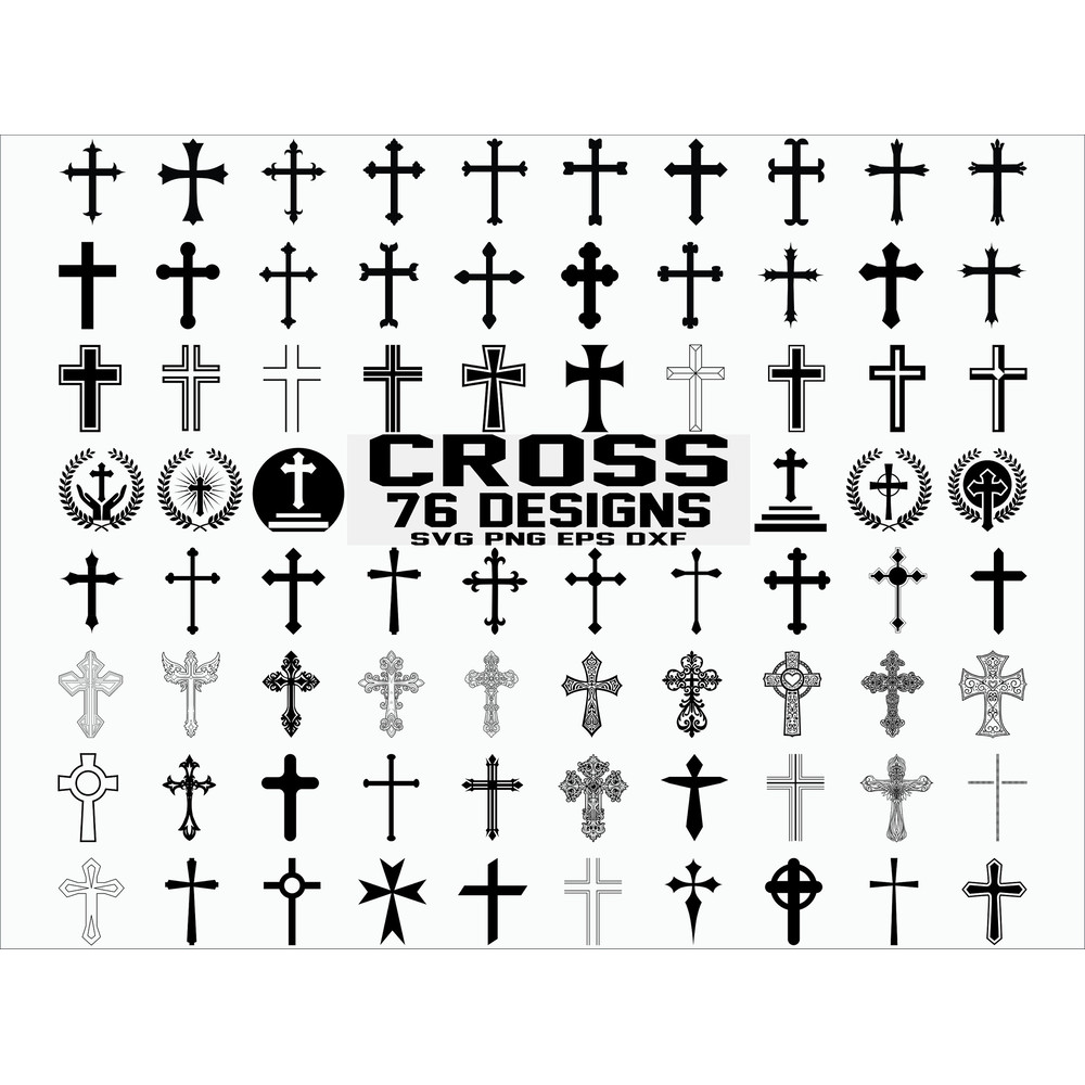 Cross svg file Cross clipart Crosses svg file Halloween svg Christian svg Catholic svg Cross silhouette Cross cricut Cross cut file.jpg