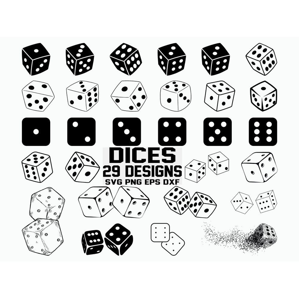Dice SVG  Gambling Svg  Dice Clipart  Cut File  Cricut  Vector  Dxf  Png  Eps.jpg