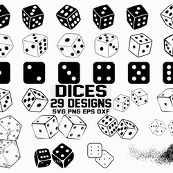 dice svg, gambling svg, dice clipart, cut file