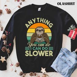 sloth coffee lazy slow not fast love relaxing hanging vintage shirt - olashirt