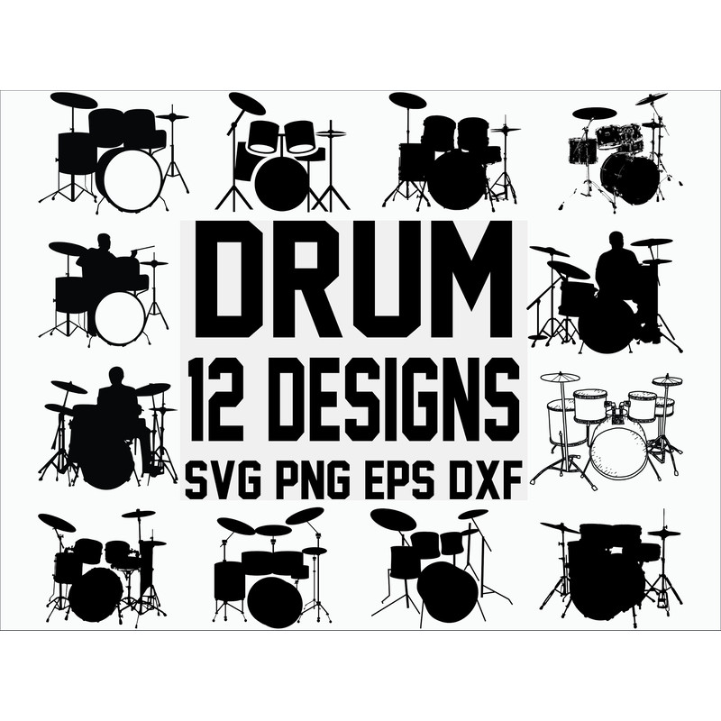 Drum svg drummer svg music clipart musicians svg file music svg rock svg music svg file clipart cricut silhouette vector.jpg