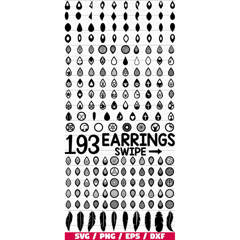 Earrings SVG  Teardrop  Different earrings designs  Leather Earring  Cut File  Cricut Silhouette Cuttable leather  Commercial Use.jpg