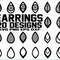 Earrings SVG Teardrop with holes SVG Pendant SVG Earrings Bundle Leather Earring Cut File Cricut Silhouette Commercial Use.jpg