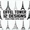 Eiffel Tower SVG Paris SVG landmark SVG Travel svg Clipart Stencil Cut File Cricut Silhouette Vector.jpg