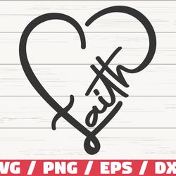 faith heart svg, cut file, cricut, commercial use