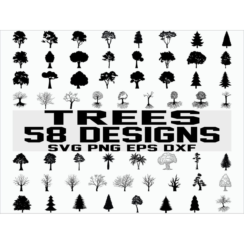 Family Tree SVG Tree Clipart Tree Vinyl Decal Tree Art Print Tree Clip Art Floral svg Tree Cut File Cricut Silhouette.jpg