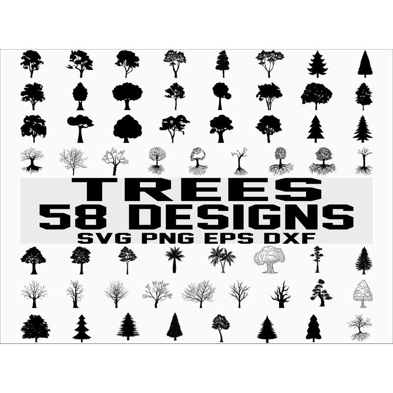 Family Tree SVG Tree Clipart Tree Vinyl Decal Tree Art Print Tree Clip Art Floral svg Tree Cut File Cricut Silhouette.jpg