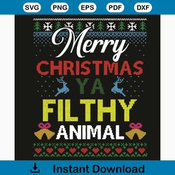 merry christmas ya filthy animals svg, christmas svg, merry christmas ya filthy animals svg, reindeer svg, christmas bel