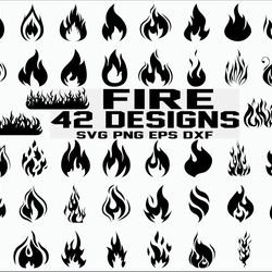 flame svg, fire svg, fire clipart, flames cricut files