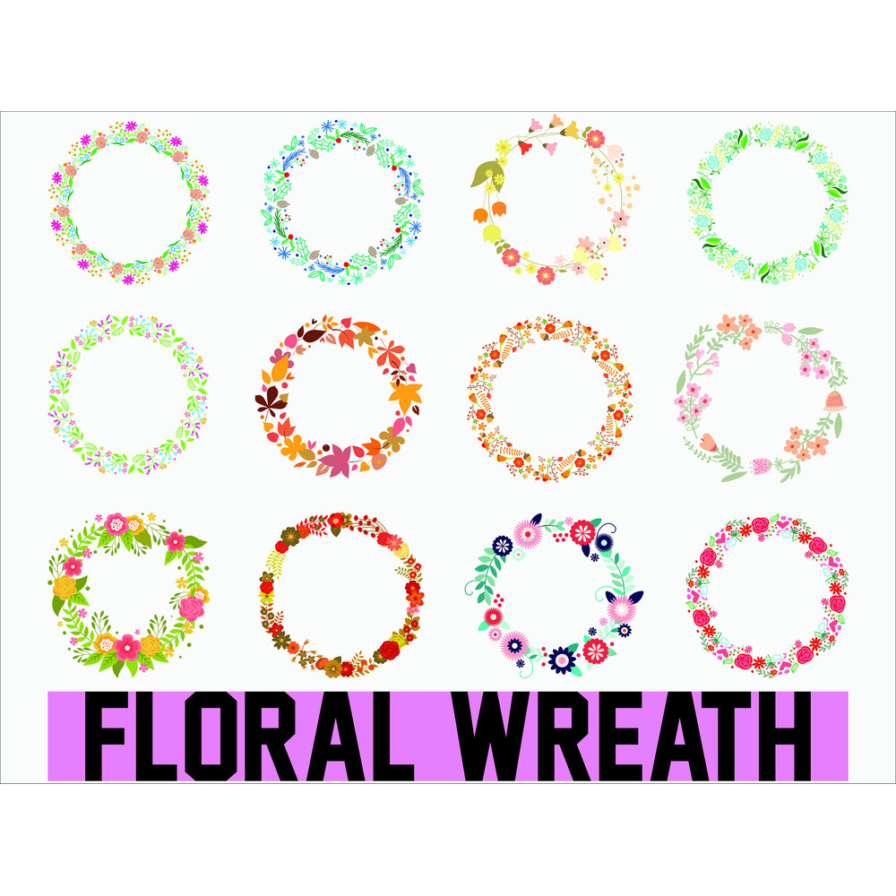 Floral wreath SVG  Floral frames SVG  Laurel wreath SVG  Hand-drawn wreaths  Floral circle svg  Floral ornament svg  wedding 1.jpg