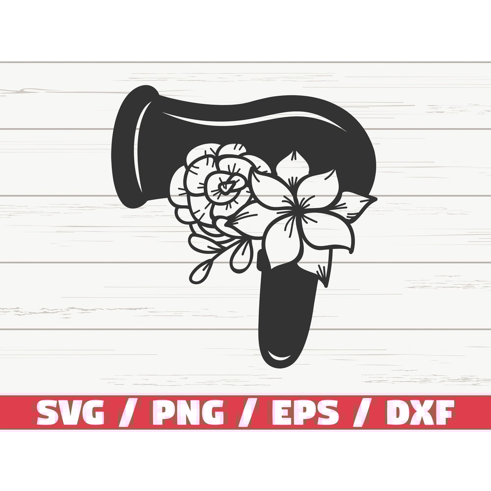 Hairdresser SVG Hairstylist SVG Floral Hair Dryer SVG Cut File Commercial use Cricut Hair Tools Svg Instant Download.jpg