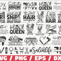 hairdresser svg bundle, cut files, commercial use, cricut