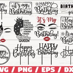 happy birthday svg bundle, birthday cake svg, cut file, cricut