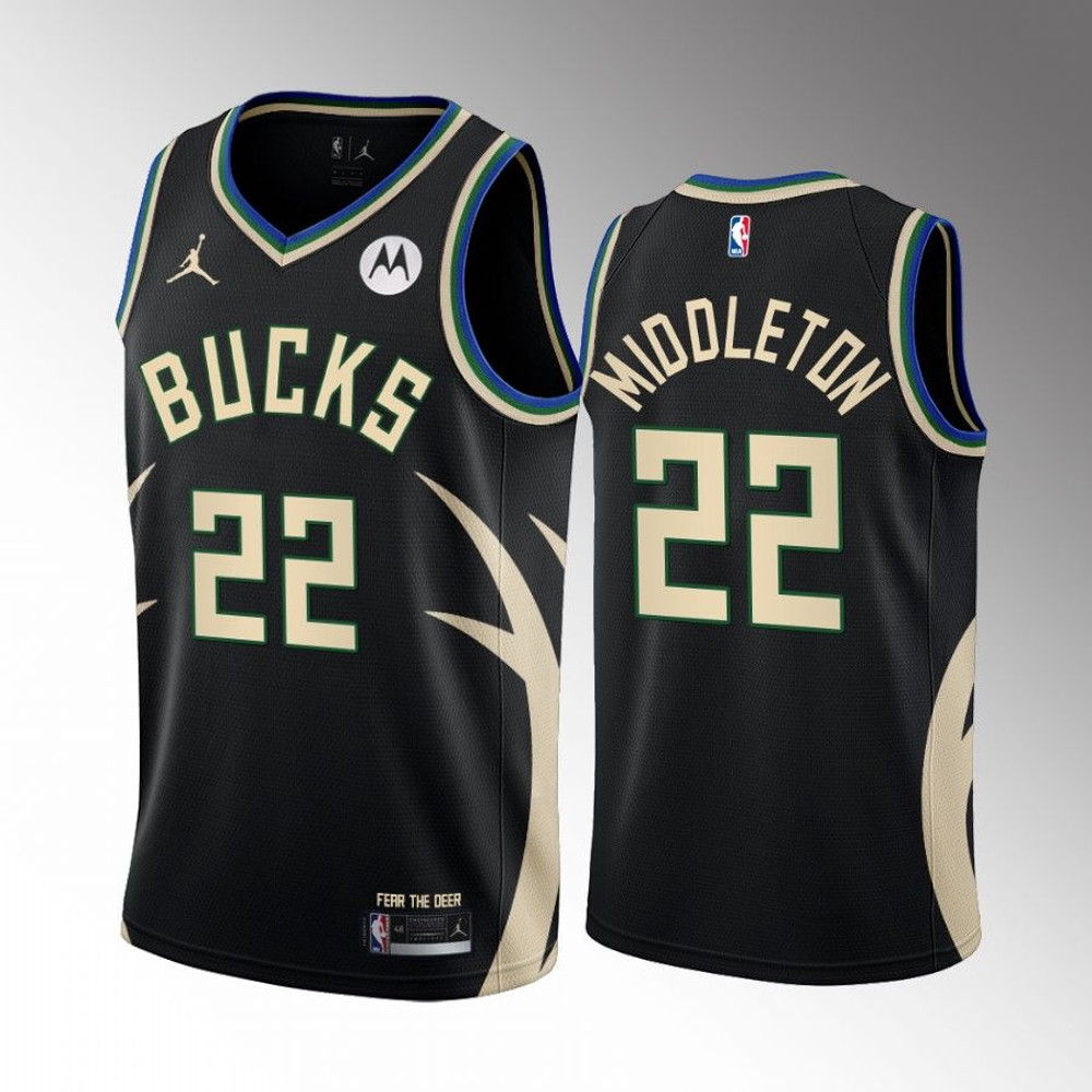 Milwaukee Bucks Khris Middleton 2022-23 Black Jersey.jpg