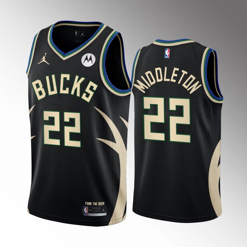 Milwaukee Bucks Khris Middleton 2022-23 Black Jersey.jpg