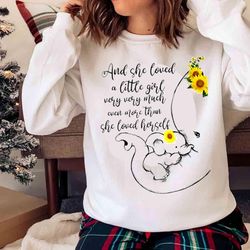 new elephant she loves a little girl very much sunflower shirts - olashirt