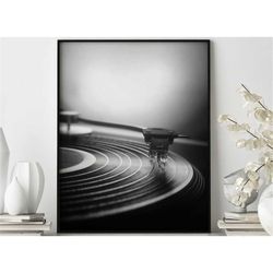 vintage lp player poster, retro music, vinyl records,