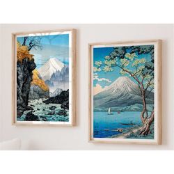 japanese wall art set of 2 poster, art