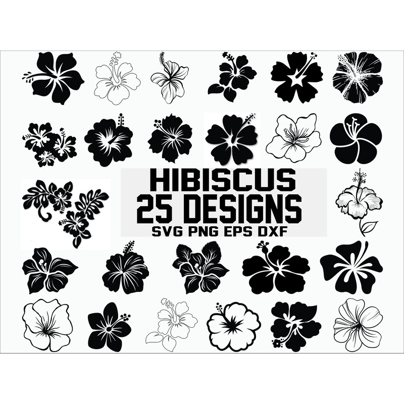 Hibiscus svg hibiscus clipart hawaii flower silhouette stencil flower svg floral svg garden svg cut file iron on cricut file.jpg