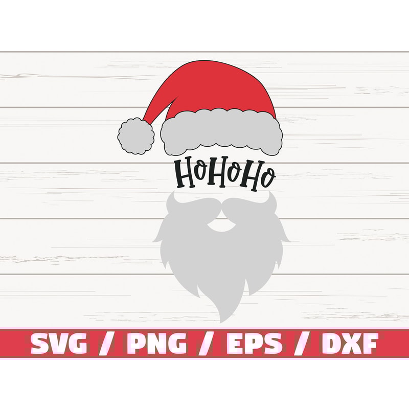 Ho Ho Ho SVG Cut File Cricut Commercial use Silhouette DXF file Holiday Svg Winter Svg Santa Claus Svg Christmas Shirt.jpg