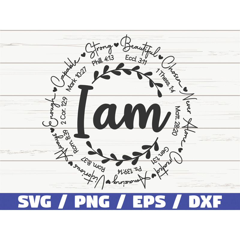 I am Inspiration SVG  Bible Verse SVG  Cut File  Cricut   Christian Inspiration SVG  Instant Download.jpg