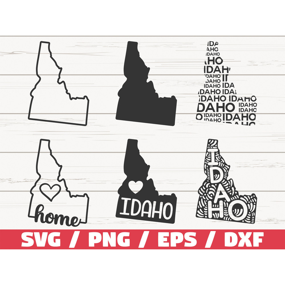 Idaho State SVG Cut File Cricut Clip art Commercial use Silhouette Idaho SVG Idaho Home Svg Idaho Outline ID Svg.jpg