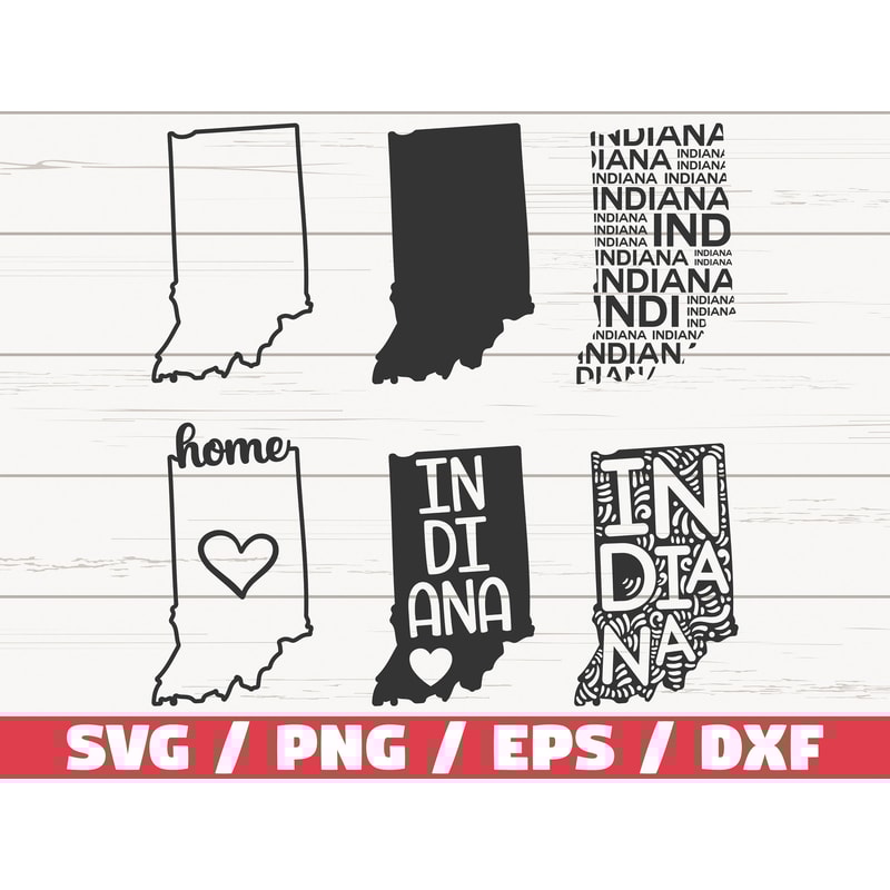 Indiana State SVG Cut File Cricut Clip art Commercial use Silhouette Indiana SVG Indiana Home Svg Indiana Outline IN Svg.jpg