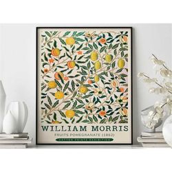 william morris - fruits pomegranate (1862) poster print