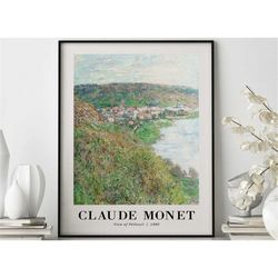 view of vetheuil, 1880, claude monet, poster, wall