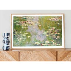 water lilies landscape 1919 by claude monet poster,