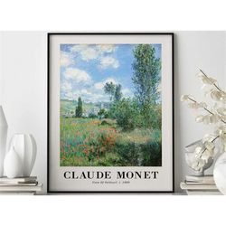 view of vetheuil 1880 by claude monet poster,