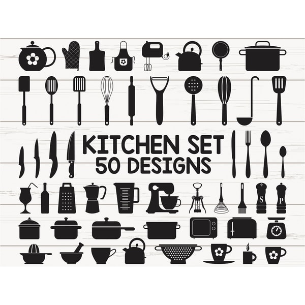 Kitchen SVG, Cooking SVG, Kitchen Clipart, Cooking Utensils - Inspire ...