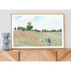the poppy field 1873 by claude monet poster,